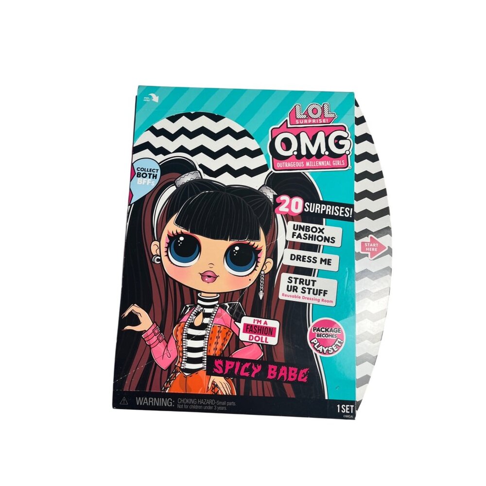 LOL Surprise OMG Spicy Babe Fashion Doll With 20 Surprises & Playset Packaging